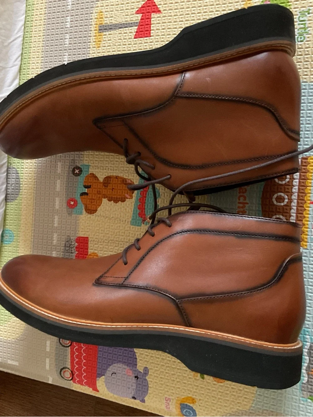 Cole haan grand 360 Men's Brown Leather Chukka Boots - Classic Casual Dress Shoe